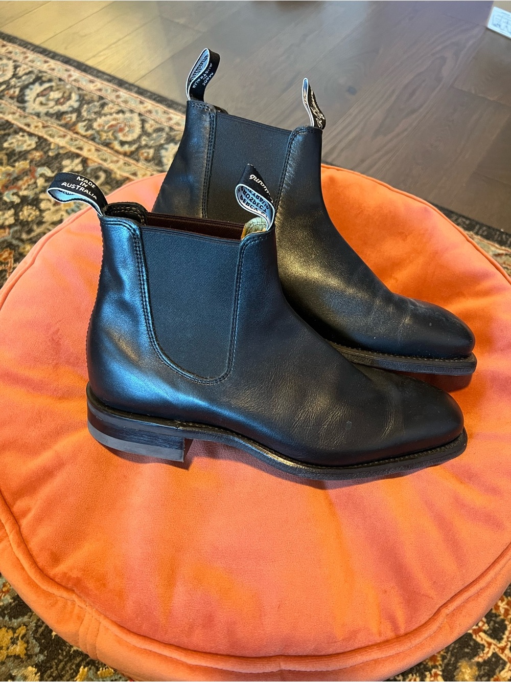 R.M. Williams Comfort Crafstman Black Leather Chelsea Boots